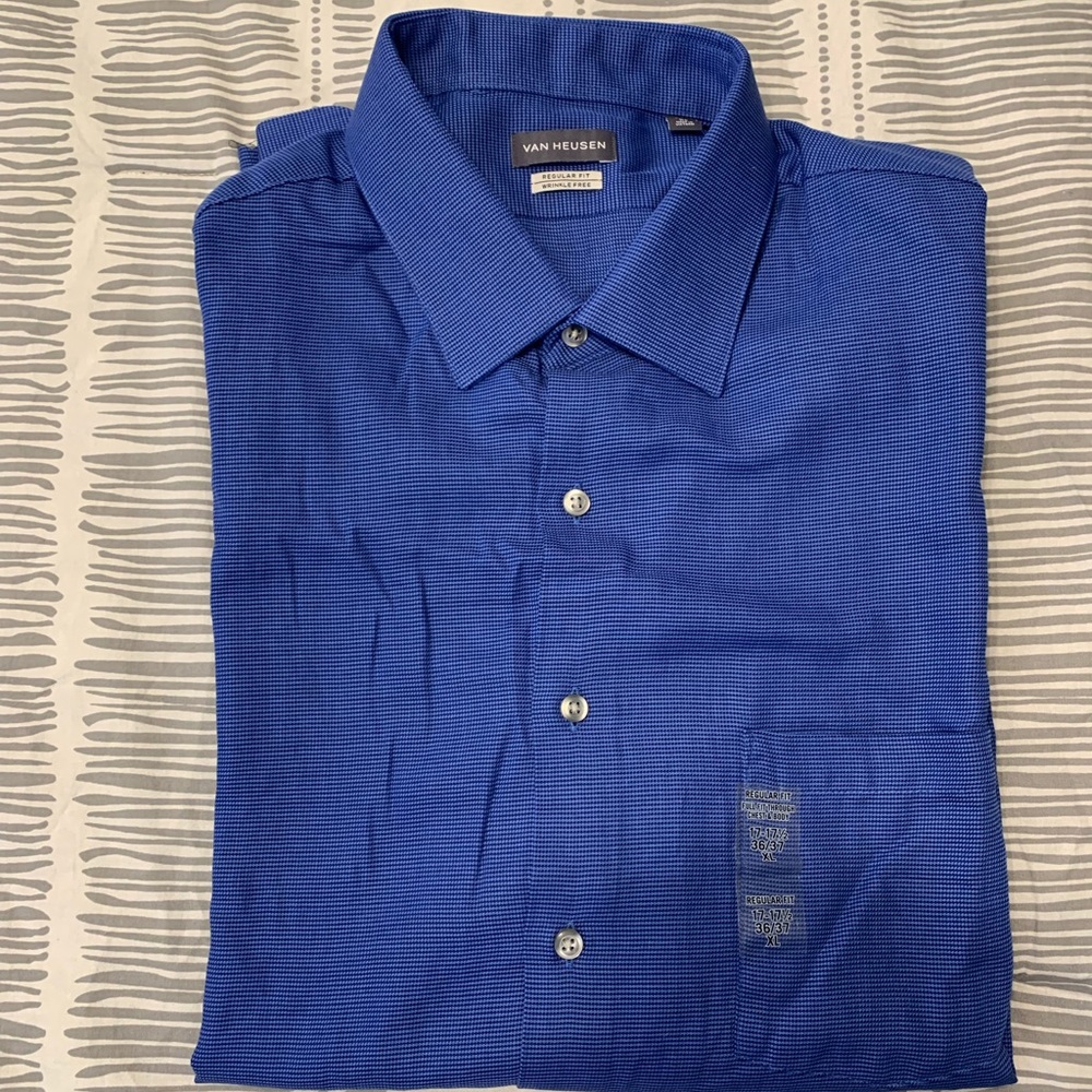 Blue button down